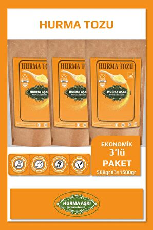 Hurma Aşkı Hurma Tozu 500GrX3=1500Gr