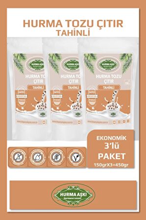 Hurma Aşkı Hurma Tozu Çıtır Tahinli 150GrX3=450Gr