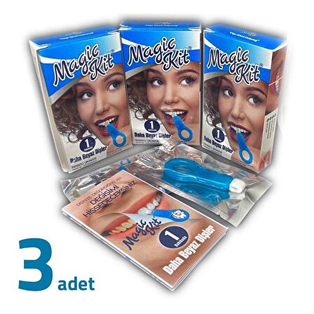 Magic Kit Diş Lekesi Temizleyici Diş Beyazlatıcı +5 Yedek Silgi X 3 Adet