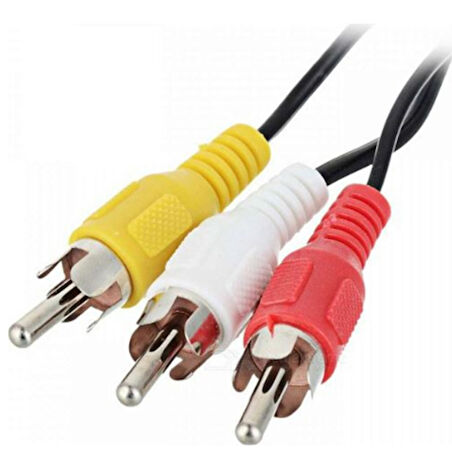 5MT 3 Rca To 3 Rca Görüntü ve Ses Kablosu Tos Kablo 5 Metre