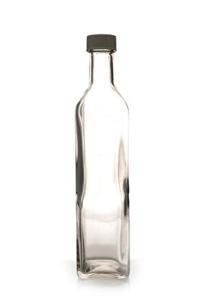 CAM ŞİŞE ŞEFFAF (Kapaklı) 500 ml.