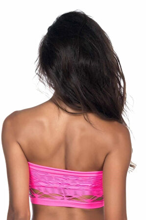 Kadın Fuşya Çift Katlı Straplez Sütyen Yeni Sezon