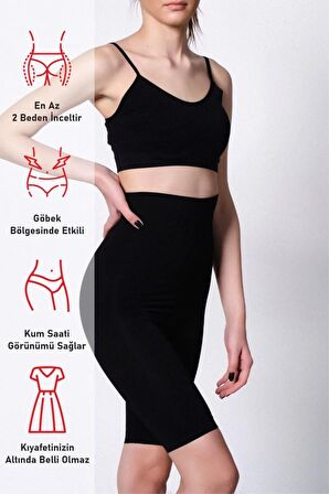 2015 Seamless Yüksek Bel Double Uzun Paçalı Korse Ten