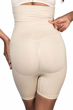 Dikişsiz Süper Double Boxer Korse - Beyaz