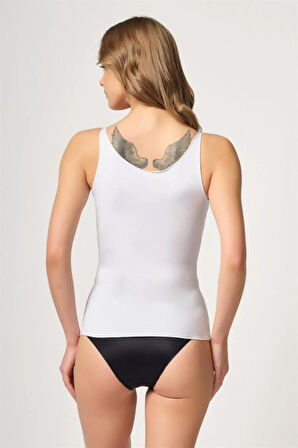 Beyaz 2815 Double Cotton Korse Atlet