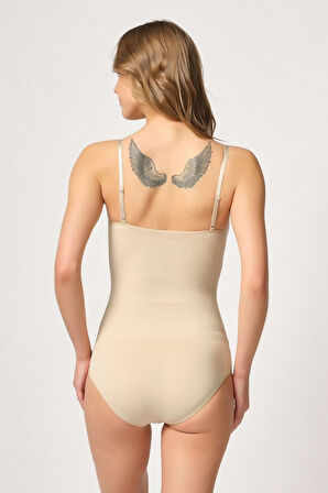 Kadın Ten Dikişsiz Pedli Çıtçıtlı Toparlayıcı Body 1925