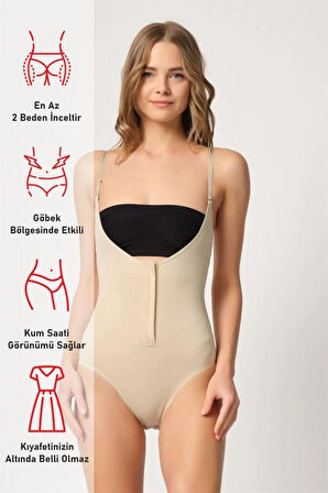 Ten 2043 Göğsü Açık Agraflı Body Korse