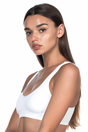 Dikişsiz Pedli Toparlayıcı Sporcu Sütyen Ten Yeni Sezon