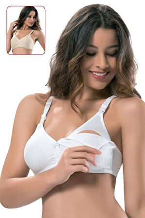 Kadın Bej Koton Lohusa Sütyen