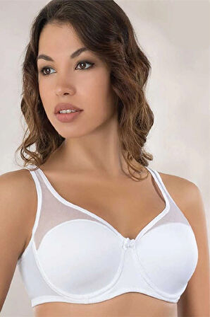 Kadın Beyaz Pedli Balenli Toparlayıcı Sütyen 167