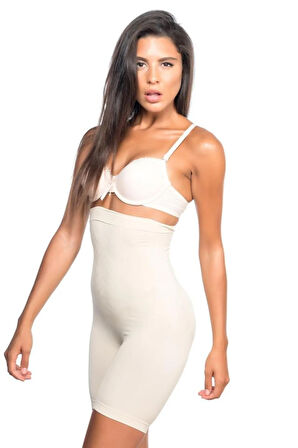 Ten 2077 Yüksek Bel Desenli Paçalı Korse