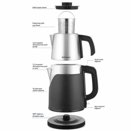 Conti CTM-130 Dempro Paslanmaz Çelik Çay Makinesi - İnox
