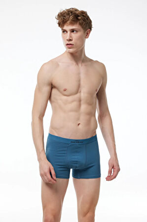 Erkek Beyaz 3 lü Pamuk Elastan Boxer 3M075