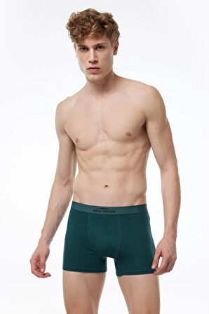 Erkek Beyaz 3 lü Pamuk Elastan Boxer 3M075