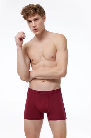 Erkek Beyaz 3 lü Pamuk Elastan Boxer 3M075