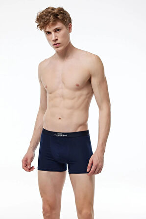 Erkek Beyaz 3 lü Pamuk Elastan Boxer 3M075