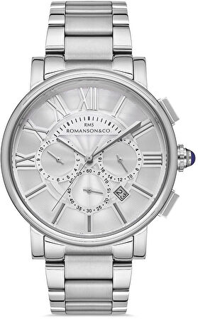 Rms Zeitmeister RMS.1.AF1013.10 Tüm Fonksiyonlar Aktif Kristal Cam Çelik Kordon Çelik Kasa 5 ATM Suya Dayanıklı Metalik Renk Erkek Kol Saati