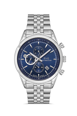 Rms Zeitmeister RMS.1.AG1163.08 Tüm Fonksiyonlar Aktif Kristal Camlı Çelik Kordon Çelik Kasa 5 ATM Suya Dayanıklı Metalik Renk Erkek Kol Saati