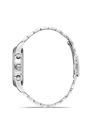 Rms Zeitmeister RMS.1.AG1163.08 Tüm Fonksiyonlar Aktif Kristal Camlı Çelik Kordon Çelik Kasa 5 ATM Suya Dayanıklı Metalik Renk Erkek Kol Saati