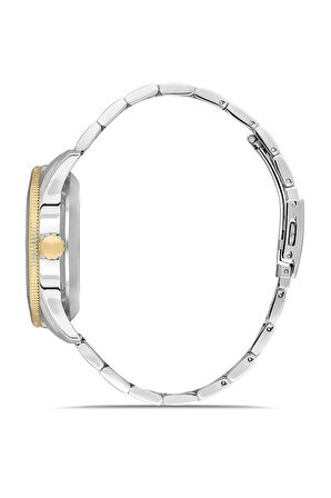 David Guner Gold Gümüş Çelik Kordon Erkek Kol Saati LDG-8675GA-D3