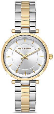 Dice Kayek DK.1.1AG1366.05 Çelik Kordon Çelik Kasa 5 ATM Suya Dayanıklı Metalik-Altın Renk Kadın Kol Saati