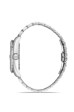 Rms Zeitmeister RMS.1.AG1641.06 Romen Rakamlı Kristal Camlı Çelik Kordon Çelik Kasa 5 ATM Suya Dayanıklı Metalik Renk Erkek Kol Saati