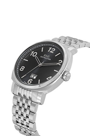 RMS Zeitmeister RMS.1.AG1629.02 Kristal Camlı Çelik Kordon Çelik Kasa 5 ATM Suya Dayanıklı Metalik Renk Erkek Kol Saati