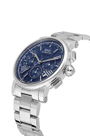 RMS Zeitmeister RMS.1.AG2058.03 Kristal Camlı Çelik Kordon Çelik Kasa 5 ATM Suya Dayanıklı Metalik Renk Erkek Kol Saati