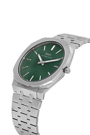 RMS Zeitmeister RMS.1.AG1612.06 Kristal Camlı Çelik Kordon Çelik Kasa 5 ATM Suya Dayanıklı Metalik Renk Erkek Kol Saati