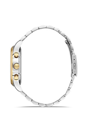 Rms Zeitmeister RMS.1.AG1163.13 Tüm Fonksiyonlar Aktif Kristal Camlı Çelik Kordon Çelik Kasa 5 ATM Suya Dayanıklı Metalik-Altın Renk Erkek Kol Saati