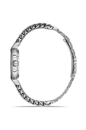 Dice Kayek DK.1.AG1411.01 Taşlı Tasarım Çelik Kordon Çelik Kasa 5 ATM Suya Dayanıklı Metalik Renk Kadın Kol Saati