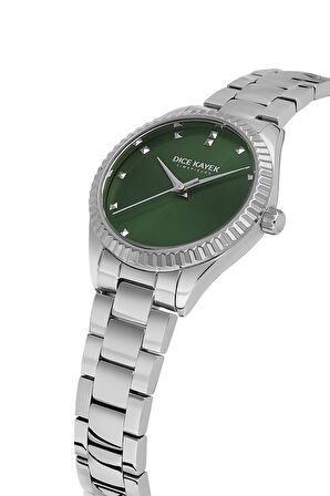 Dice Kayek DK.1.AG1402.02 Çelik Kordon Çelik Kasa 5 ATM Suya Dayanıklı Metalik Renk Kadın Kol Saati