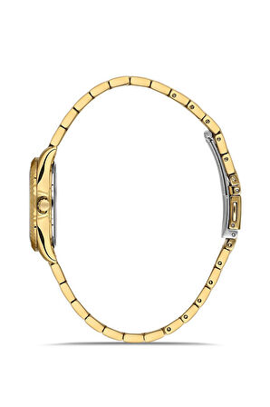 Dice Kayek DK.1.AG1402.06 Çelik Kordon Çelik Kasa 5 ATM Suya Dayanıklı Altın Renk Kadın Kol Saati