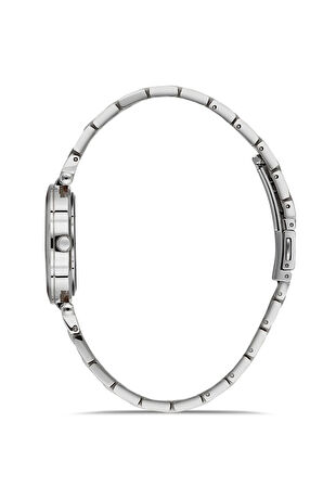 Dice Kayek DK.1.AG1399.01 Taşlı Tasarım Sedef Kadranlı Çelik Kordon Çelik Kasa 5 ATM Suya Dayanıklı Metalik Renk Kadın Kol Saati