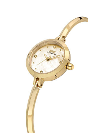 Rms Zeitmeister RMS.1.AG2106.25 Minimal Taşlı Tasarım Kristal Cam 3 Atm Suya Dayanıklı Altın Renk Kadın Kol Saati