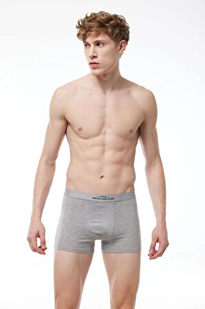 Erkek Beyaz 3 lü Pamuk Elastan Boxer 3M075