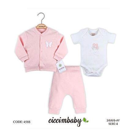 Ciccim Baby 4588 Zıbın Takım Pembe