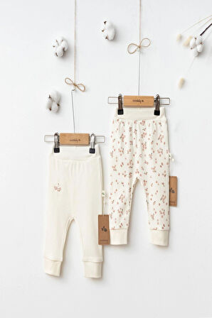  FLOWER GARDEN MANŞETLİ PANTALON (2 li set )