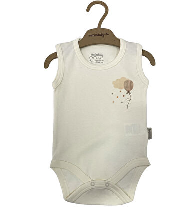 Ciccim Baby Atlet Body Balonlu Fil Desenli Naturel