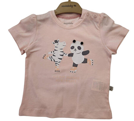 Ciccim Baby T-Shirt My Skating Friend Pembe