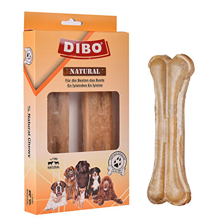 Dibo Natürel Press Kemik Köpek Ödülü 2'li 150-160 Gr 21 Cm 