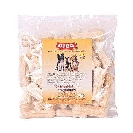 Dibo Beyaz Press Kemik Köpek Ödülü 50'li 20-25 Gr 7 Cm 