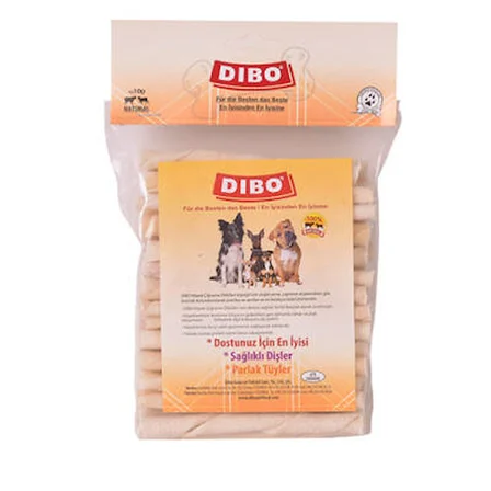 Sütlü Beyaz Burgu Çubuk Çiğneme Kemiği Köpek Ödülü 600 Gr 12 Cm
