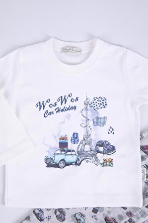 Babyhola Kız Erkek Bebek Çocuk Alt Üst Takım Mevsimlik Baharlık 11483