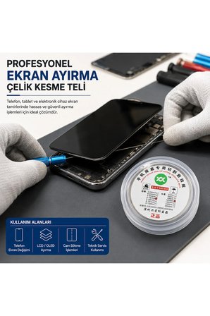 Çelik LCD/Ekran Ayırma Teli – 0.03MM - 1000 Metre Profesyonel Kesme Teli