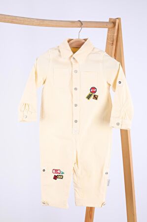 Babyhola Kot Kumaş Kız Erkek Bebek Tulum 12304