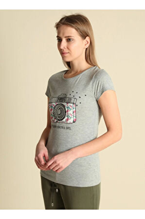 Kadın Gri T-Shirt