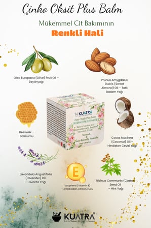 Kuatra Çinko Oksit Plus Balm (Leke Karşıtı, Canlandırıcı Nemlendirici Günlük Bakım- Doğal İçerik)