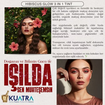 Hibiscus Glow Besleyici, Nemlendirici Allık Ruj Göz Farı Doğal İçerik