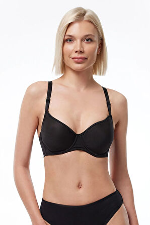 Kadın Ten Rengi Big Size Toparlayıcı Dolgusuz Kaplı Balenli Sütyen 814